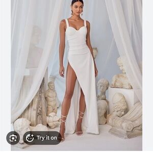 Elegant White Evening Gown